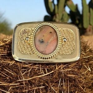 Western Agate Belt Buckle